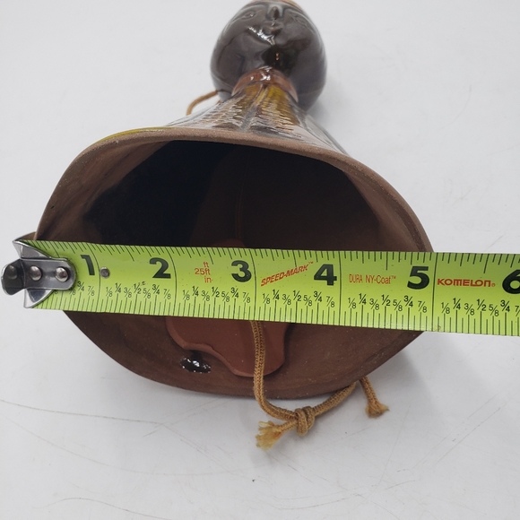 Vtg Pacific Stoneware Jean Ellsworth Queen Of Hearts Clay Bell Wind Chime Brown - Picture 11 of 12